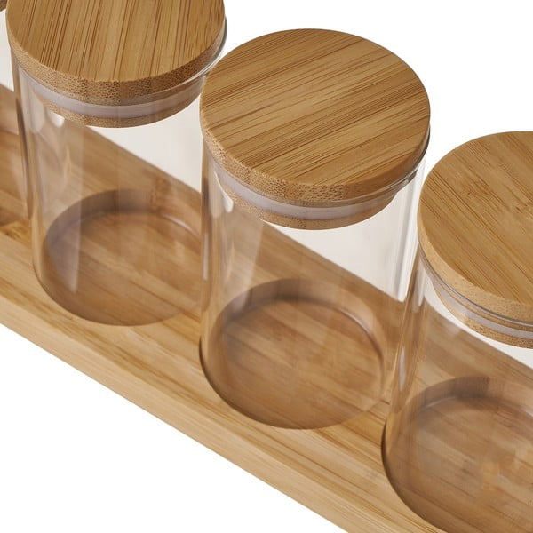 Комплект от 4 съда за подправки с поставка 220 ml - Casa Selección-image-2