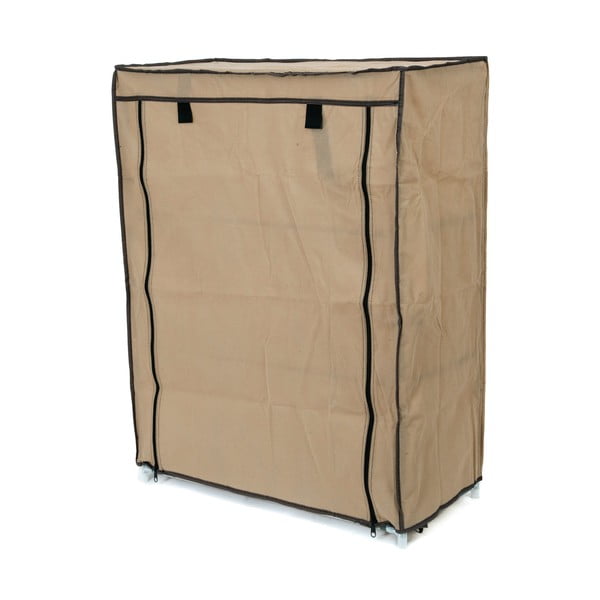 Бежов текстилен триетажен стелаж за обувки - Compactor-image-3