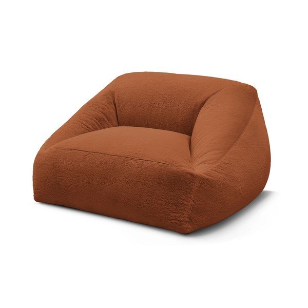 Оранжев пуф от изкуствен косъм Lilibet – Bobochic Paris