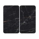 Капаци за печка 2 бр. от закалено стъкло 52x30 cm Black Marble – Wenko