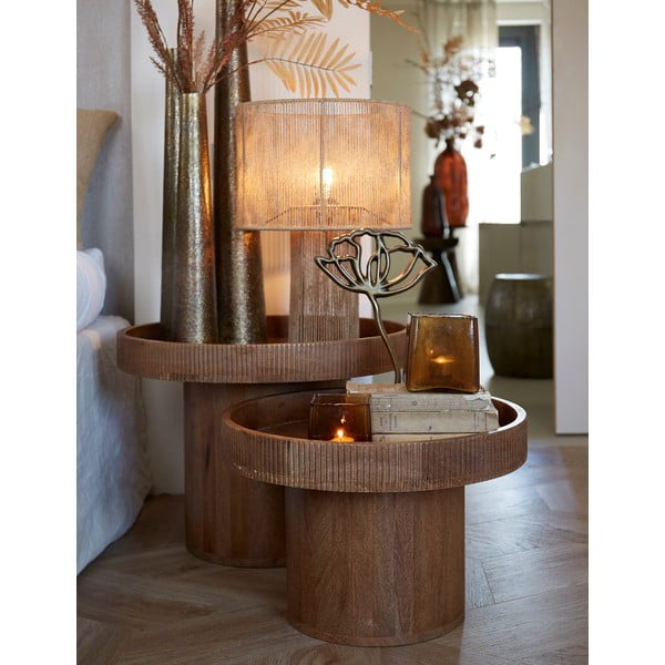 Кръгла странична масичка от масивно манго ø 60 cm Kalomo – Light & Living-image-1