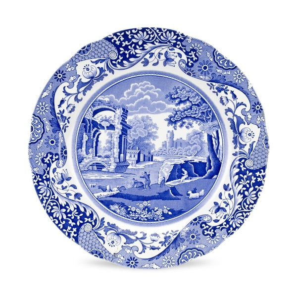 Синя италианска чиния, бяла и синя, ø 30 cm - Spode