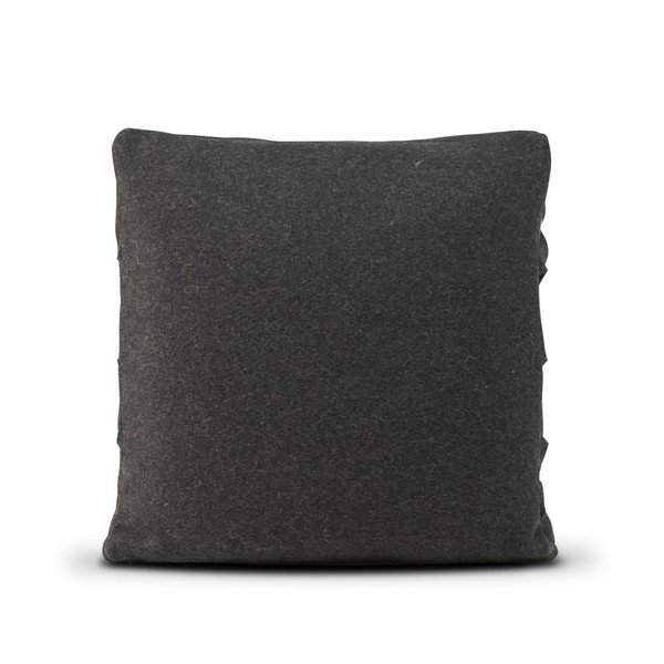 Černý vlněný povlak na polštář HF Living Felt Structured, 50 x 50 cm-image-1