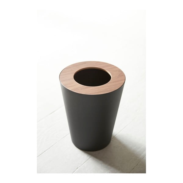 Черна кошница за отпадъци Round Rin - YAMAZAKI-image-3