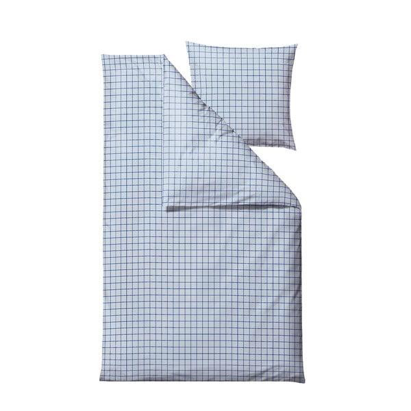 Светлосиньо единично  спално бельо от памук Renforcé 140x200 cm Vista – Södahl