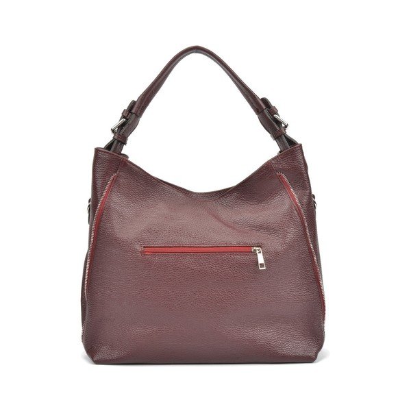 Виненочервена кожена чанта Mangotti Cassie - Mangotti Bags-image-3