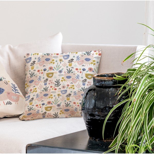 Памучна възглавница , 45 x 45 cm Bird Family - Butter Kings-image-1