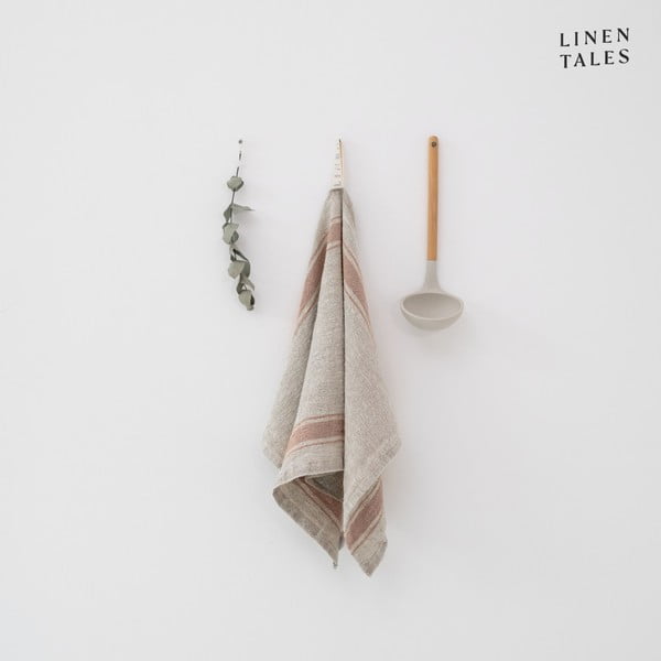 Ленена кърпа за съдове 40x65 cm Beige Stripe Vintage – Linen Tales