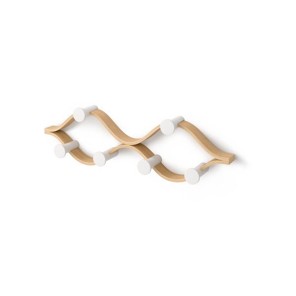 Стенна закачалка от масивно каучуково дърво в естествен цвят Montage – Umbra-image-2