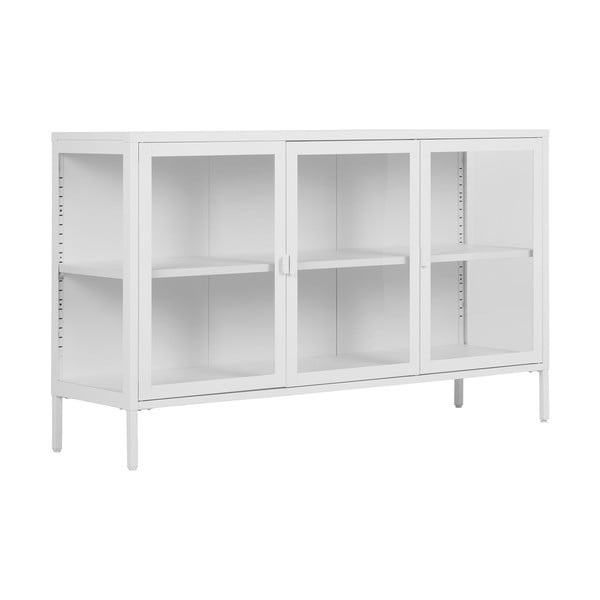 Бяла метална витрина 140x85 cm Brisbane – House Nordic-image-1