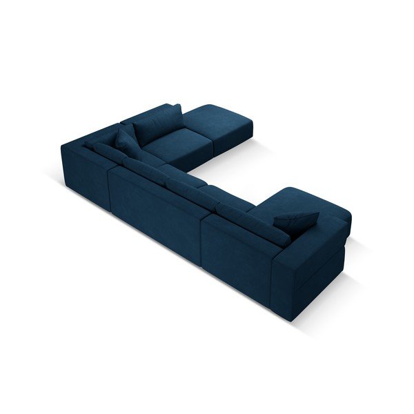 Син ъгъл U-образен диван, десен ъгъл Esther – Milo Casa-image-3