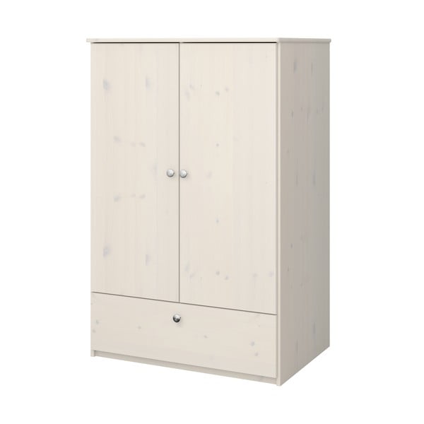 Бял детски гардероб от борова дървесина 80x123 cm Memphis - Tvilum-image-1