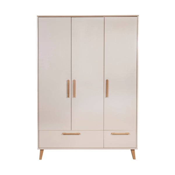 Кремав/в естествен цвят детски гардероб от декор от дъб  138x200x55 cm Jil – Roba