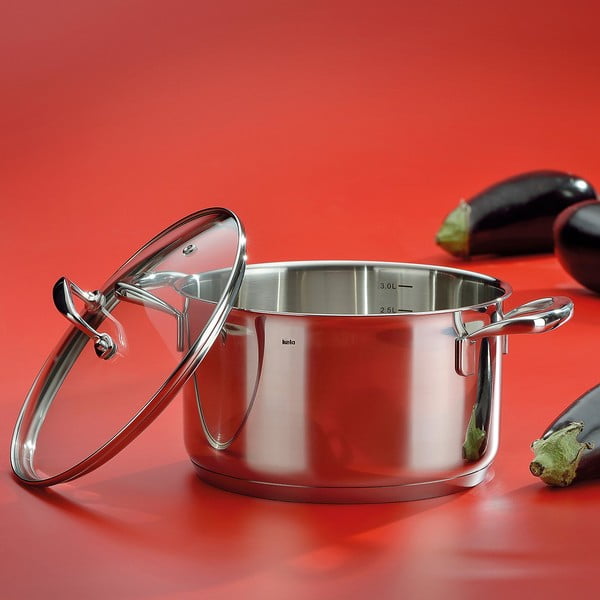 Съд от неръждаема стомана с капак, ø 16 cm Flavoria - Kela-image-1