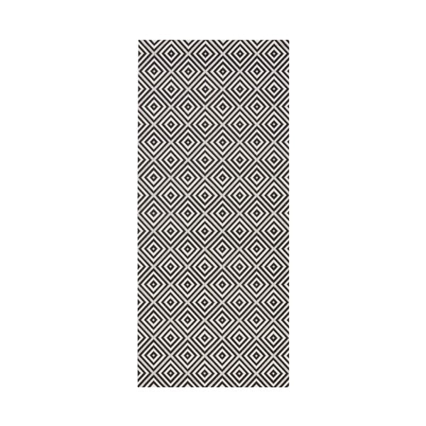 Черно-бял килим на открито , 80 x 200 cm Karo - NORTHRUGS