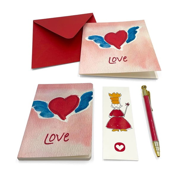Подарък комплект за писане с пожелания Heart and Prince - Kartos