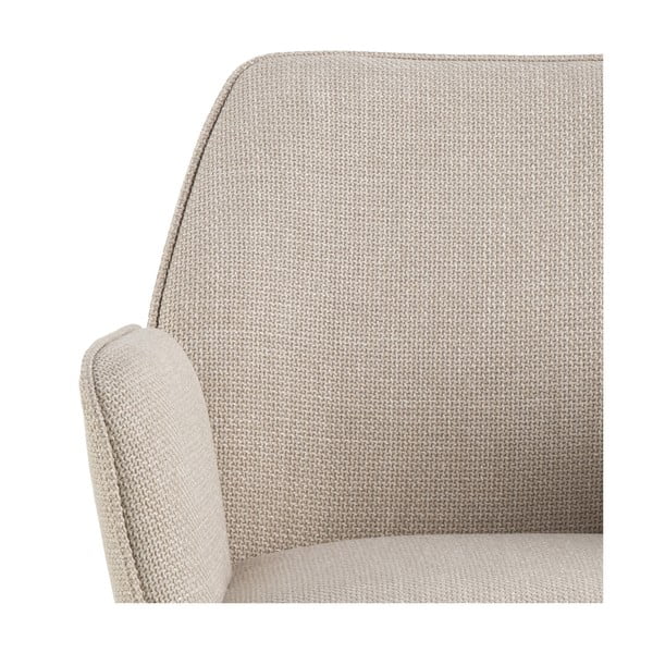 Бежов бар стол с регулируема височина/с подлакътници (височина на седалката 85 cm) Glenda – Actona-image-4