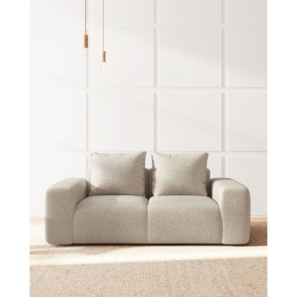Бежов диван от букле 212 cm Feiro - MESONICA-image-3
