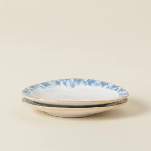 Бяла/синя десертна глинена чиния Brisa – Costa Nova-image-2