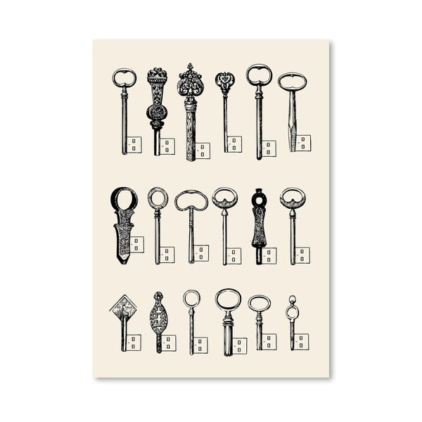 Plakát Usb Keys od Florenta Bodart, 30x42 cm