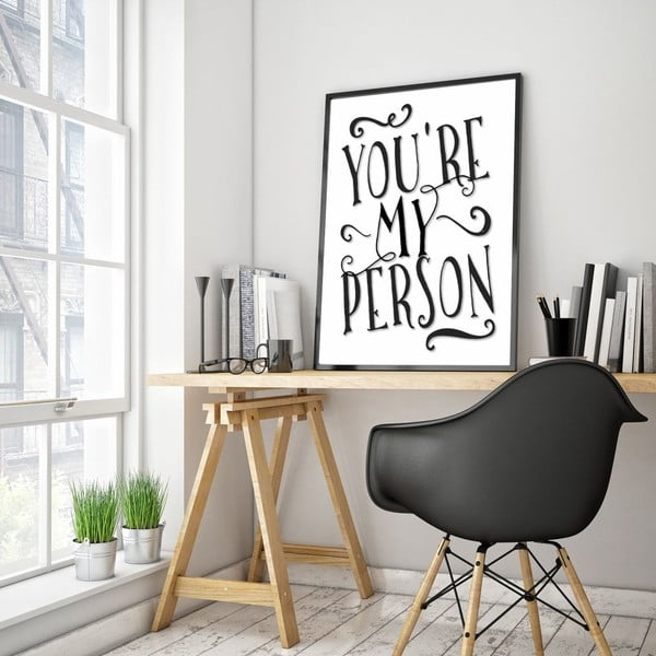 Plakát v dřevěném rámu My Person, 38x28 cm-image-1