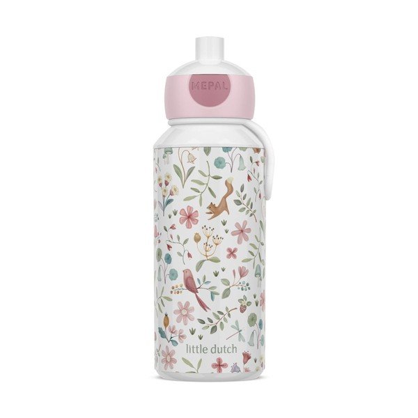 Бяла/розова пластмасова детска бутилка 400 ml Fairy Wonders – Mepal