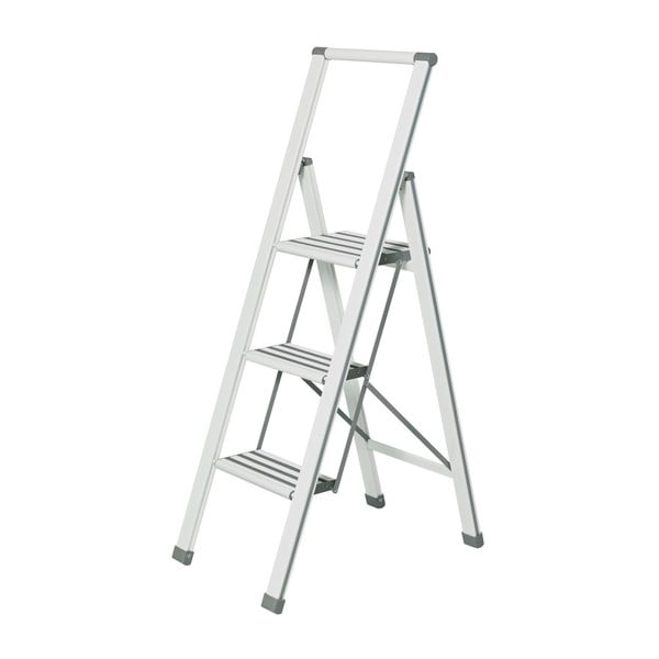 Бели сгъваеми стъпала Ladder Alu, височина 127 cm - Wenko