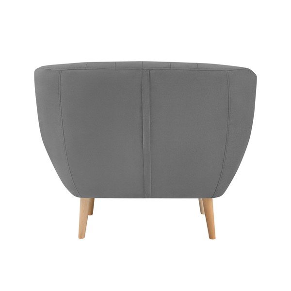 Кресло от сиво кадифе Sardaigne - Mazzini Sofas-image-4