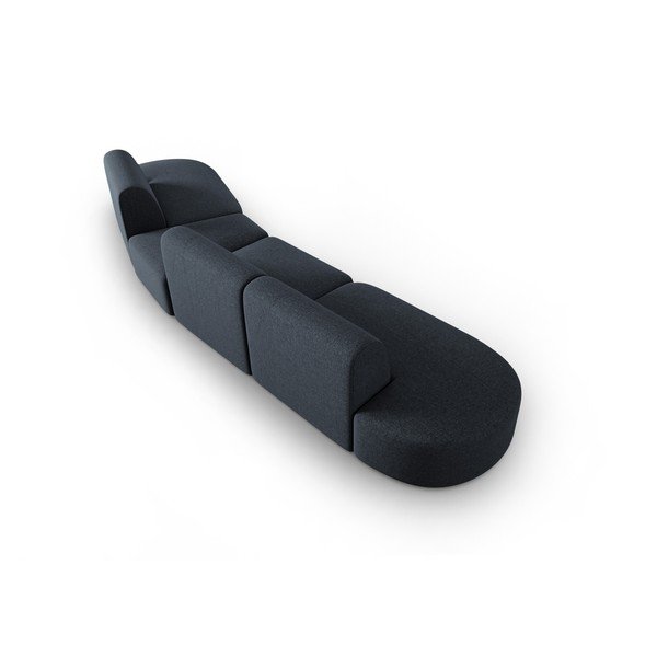 Син шенилов диван с десен ъгъл 428 cm Paolo – Milo Casa-image-3