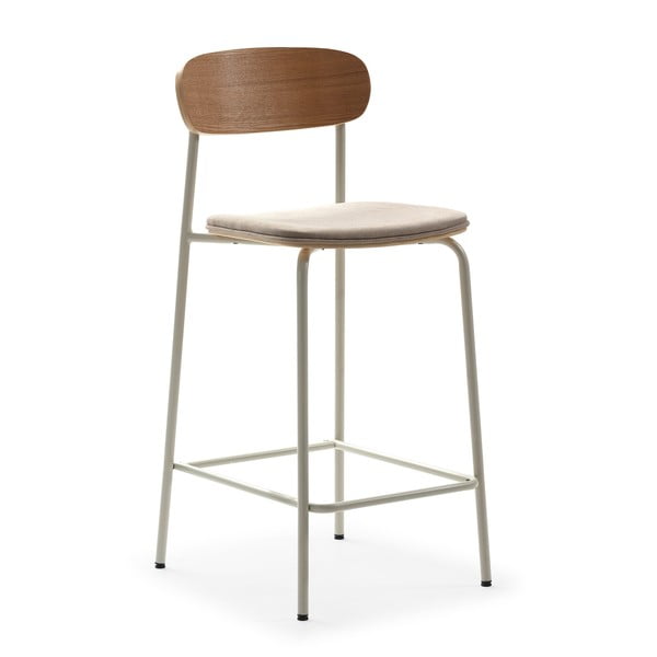 Бар столове в комплект от 2 броя в бежово-натурален цвят (височина на седалката 66 см) Adriana - Marckeric