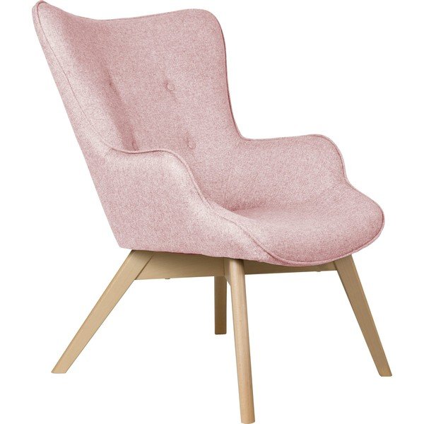 Светлорозово кресло Niko – Ropez