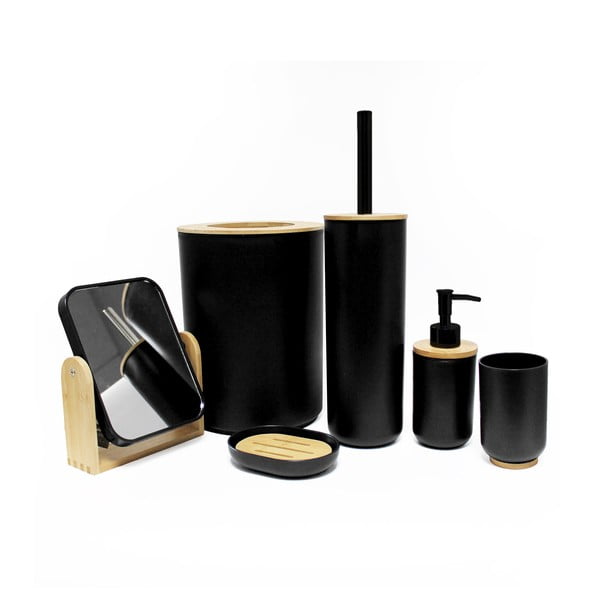 Черна пластмасова чаша за четки за зъби Smart – douceur d'intérieur-image-1