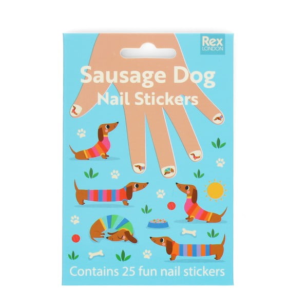Творчески комплект от Sunny Sausage Dog – Nail stickers – Rex London-image-2