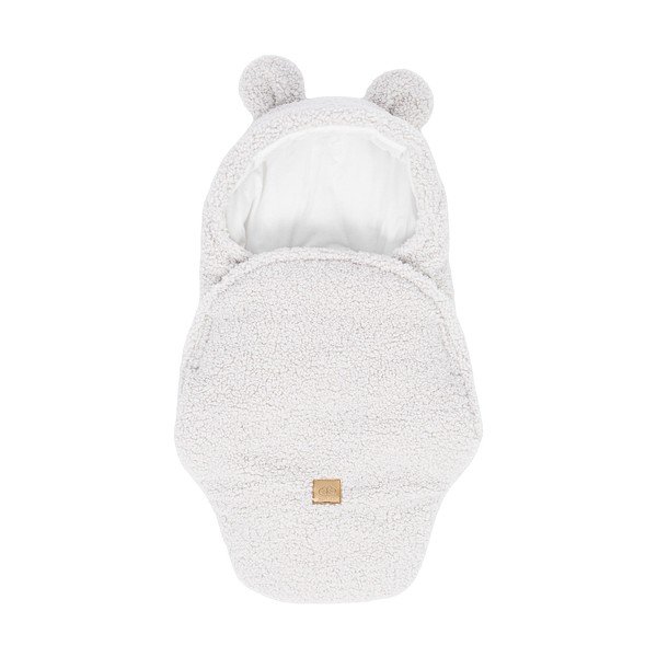 Бебешко одеяло от шерпа в цвят слонова кост 45x80 cm – Meowbaby