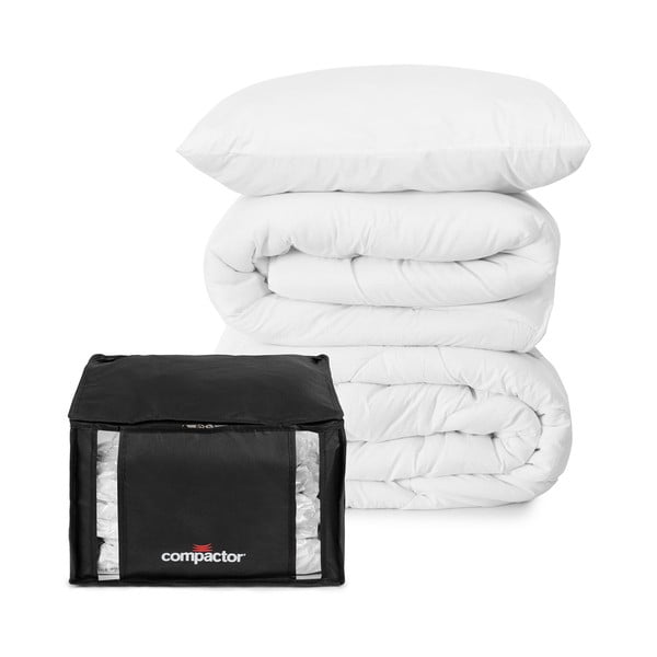 Вакуумни подсилени текстилни кутии за съхранение на дрехи в комплект 2 бр. 42x25x25 cm Black Edition – Compactor-image-1