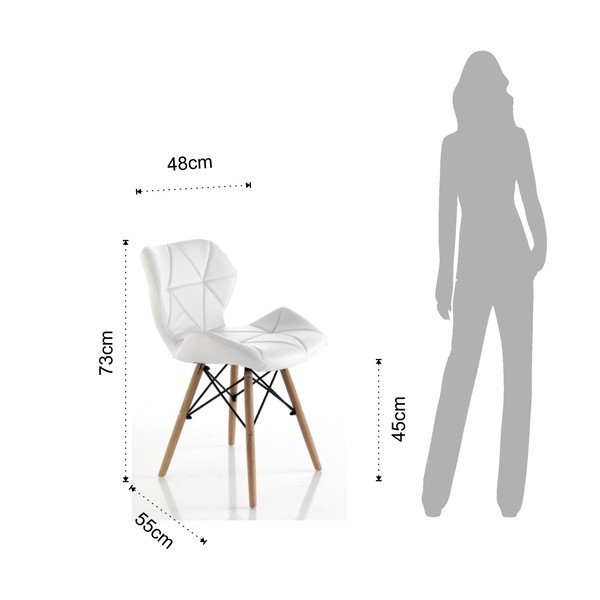 Sada 2 bílých jídelních židlí Tomasucci Kemi-image-3