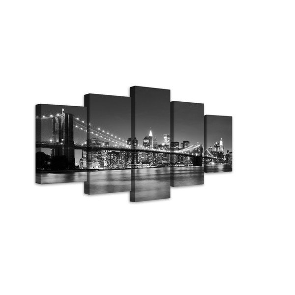 Картина от няколко части на платно Мост BW, 100 x 150 cm - Styler-image-1
