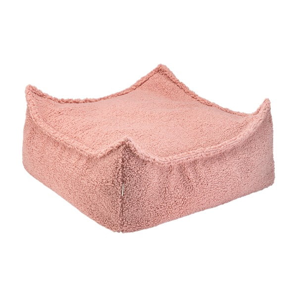 Розов детски пуф от букле Square – Wigiwama