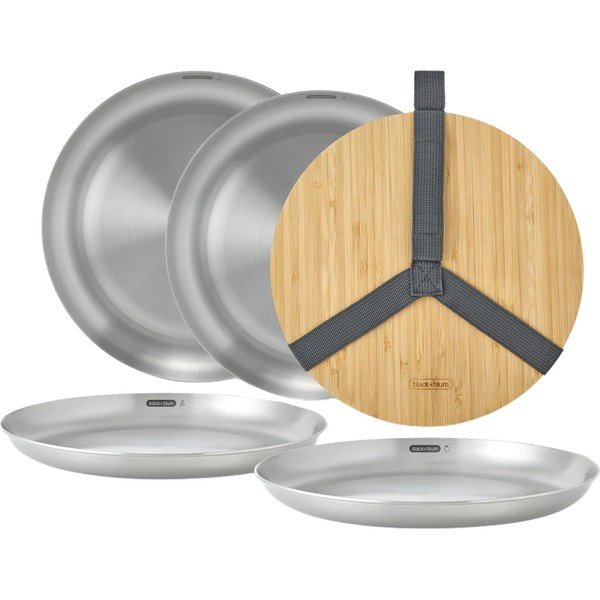 Чинии в комплект 4 бр. от неръждаема стомана в сребрист цвят ø 25,5 cm – Black + Blum