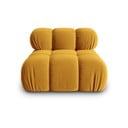 Модул за диван от жълто кадифе (централна част) Bellis - Micadoni Home