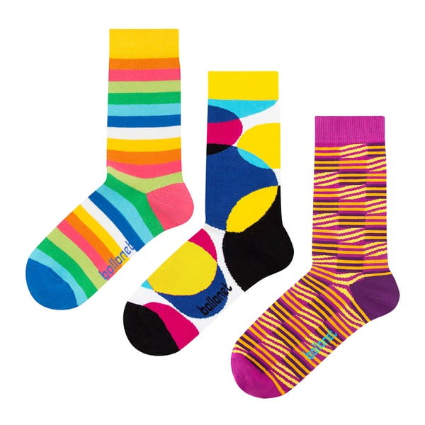 Комплект от 3 чифта чорапи Stripy в подаръчна опаковка, размер 41 - 46 - Ballonet Socks