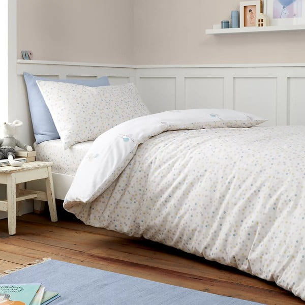 Фланелено детско спално бельо за детско креватче 120x150 cm Balloons Spot – Bianca-image-2