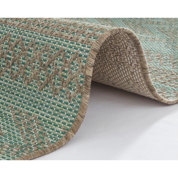 Зелен и бежов килим на открито , 70 x 200 cm Sidon - NORTHRUGS-image-1