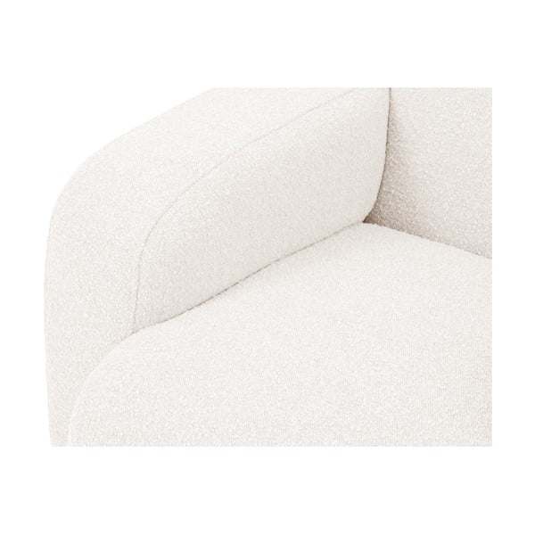 Бял ъглов диван от плат букле (десен ъгъл) Molino - Micadoni Home-image-1