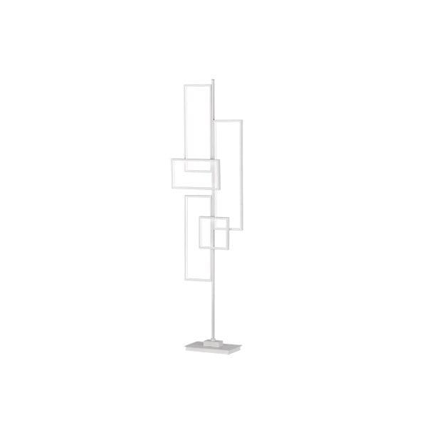 Бяла метална LED подова лампа , височина, 161 cm - Trio Tucson