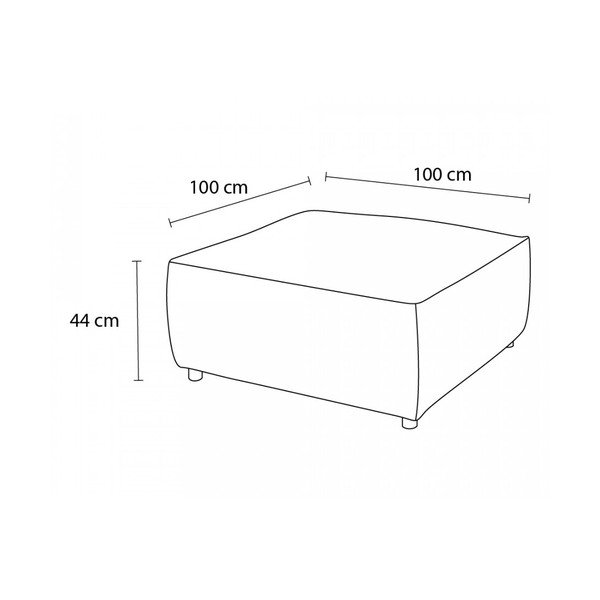 Табуретка от велур в тухлен цвят Nihad modular - Bobochic Paris-image-4