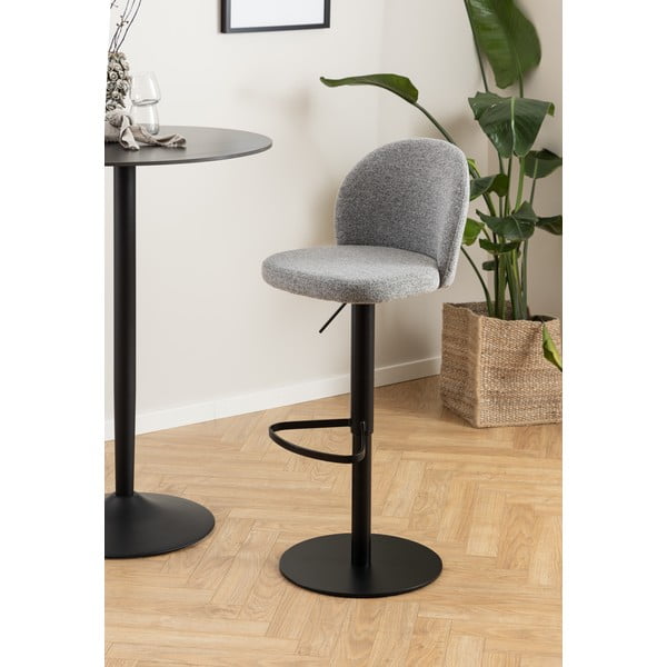 Черен и сив бар стол с регулируема височина (височина на седалката 55 см) Patricia - Actona-image-2