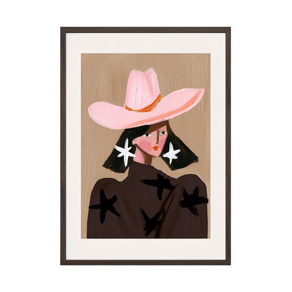 Печатна картина с включена рамка 50x70 cm Cowgirl – Styler