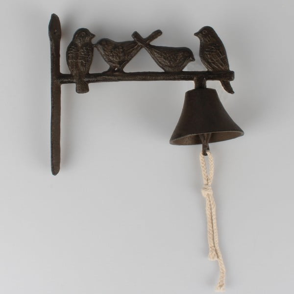 Чугунена стенна камбана с птици Rustico - Dakls