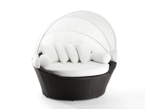 Zahradní pohovka z umělého ratanu se skládacím přístřeškem Monobeli Miranda-image-2